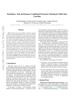 DynaShare: Task and Instance Conditioned Parameter Sharing for
  Multi-Task Learning