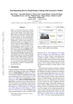 Benchmarking Diverse-Modal Entity Linking with Generative Models