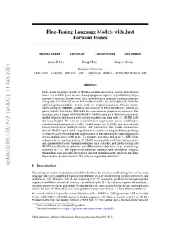Fine-Tuning Language Models with Just Forward Passes