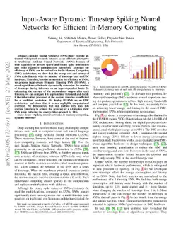 Input-Aware Dynamic Timestep Spiking Neural Networks for Efficient
  In-Memory Computing
