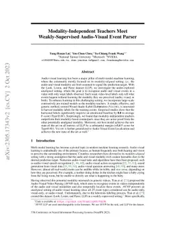 Modality-Independent Teachers Meet Weakly-Supervised Audio-Visual Event
  Parser