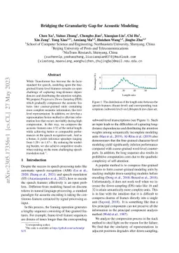 Bridging the Granularity Gap for Acoustic Modeling