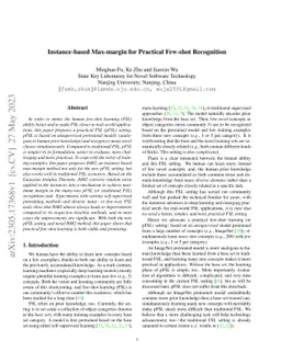 Instance-based Max-margin for Practical Few-shot Recognition