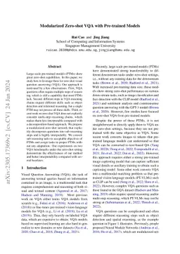 Modularized Zero-shot VQA with Pre-trained Models