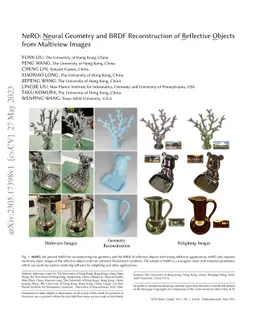 NeRO: Neural Geometry and BRDF Reconstruction of Reflective Objects from
  Multiview Images