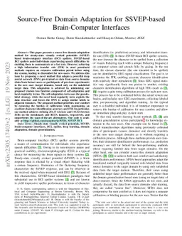 Source-Free Domain Adaptation for SSVEP-based Brain-Computer Interfaces