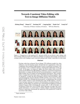 Towards Consistent Video Editing with Text-to-Image Diffusion Models