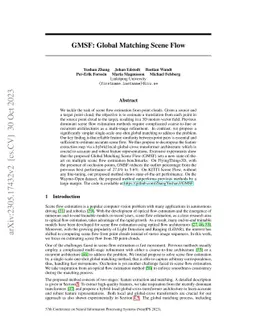 GMSF: Global Matching Scene Flow
