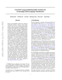 CrossGET: Cross-Guided Ensemble of Tokens for Accelerating
  Vision-Language Transformers