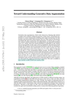 Toward Understanding Generative Data Augmentation