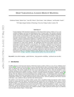 Deep Variational Lesion-Deficit Mapping