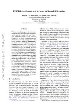 FERMAT: An Alternative to Accuracy for Numerical Reasoning