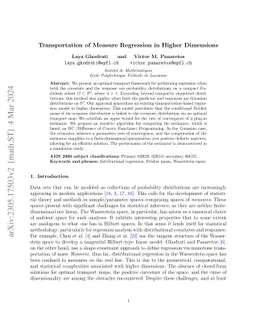Transportation of Measure Regression in Higher Dimensions