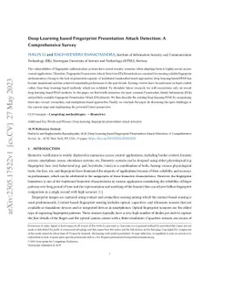 Deep Learning based Fingerprint Presentation Attack Detection: A
  Comprehensive Survey