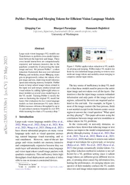 PuMer: Pruning and Merging Tokens for Efficient Vision Language Models