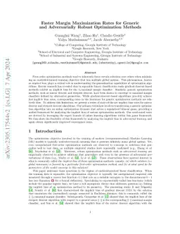 Faster Margin Maximization Rates for Generic and Adversarially Robust
  Optimization Methods