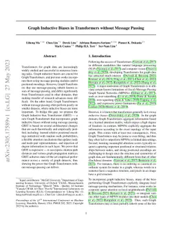 Graph Inductive Biases in Transformers without Message Passing