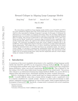 Reward Collapse in Aligning Large Language Models