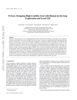 EvIcon: Designing High-Usability Icon with Human-in-the-loop Exploration
  and IconCLIP