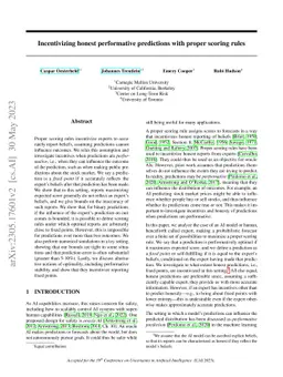 Incentivizing honest performative predictions with proper scoring rules