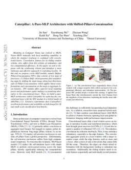 Caterpillar: A Pure-MLP Architecture with Shifted-Pillars-Concatenation