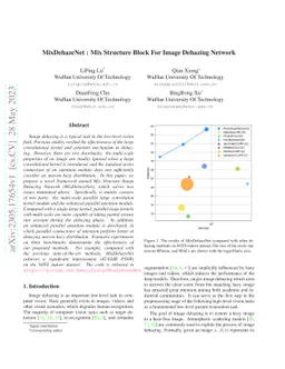 MixDehazeNet : Mix Structure Block For Image Dehazing Network