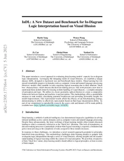 InDL: A New Dataset and Benchmark for In-Diagram Logic Interpretation
  based on Visual Illusion