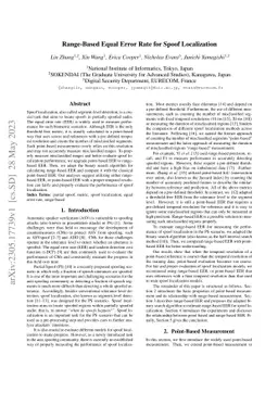 Range-Based Equal Error Rate for Spoof Localization