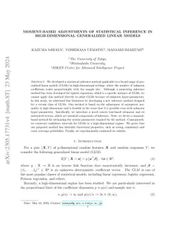 Moment-Based Adjustments of Statistical Inference in High-Dimensional
  Generalized Linear Models