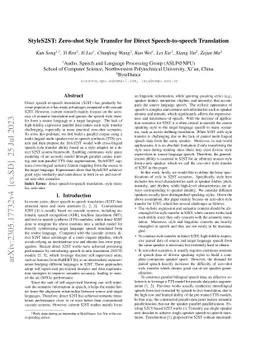 StyleS2ST: Zero-shot Style Transfer for Direct Speech-to-speech
  Translation