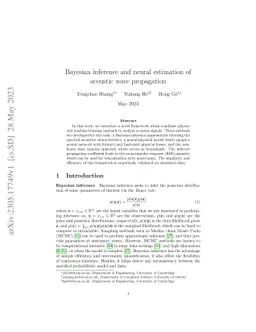 Bayesian inference and neural estimation of acoustic wave propagation