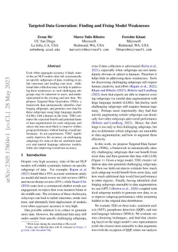 Targeted Data Generation: Finding and Fixing Model Weaknesses