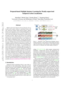 Proposal-Based Multiple Instance Learning for Weakly-Supervised Temporal
  Action Localization