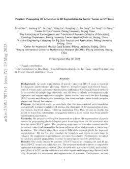 propnet: Propagating 2D Annotation to 3D Segmentation for Gastric Tumors
  on CT Scans