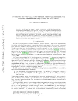 Combining Monte Carlo and Tensor-network Methods for Partial
  Differential Equations via Sketching