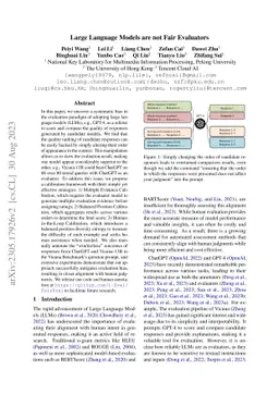 Large Language Models are not Fair Evaluators