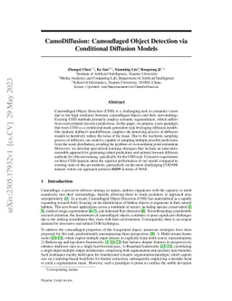 CamoDiffusion: Camouflaged Object Detection via Conditional Diffusion
  Models