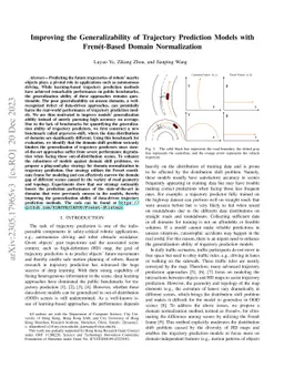 Improving the Generalizability of Trajectory Prediction Models with
  Frenet-Based Domain Normalization