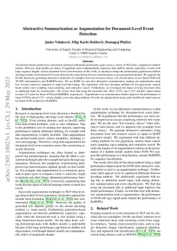 Abstractive Summarization as Augmentation for Document-Level Event
  Detection