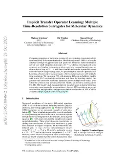 Implicit Transfer Operator Learning: Multiple Time-Resolution Surrogates
  for Molecular Dynamics
