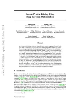 Inverse Protein Folding Using Deep Bayesian Optimization