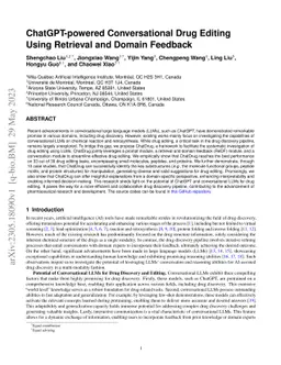 ChatGPT-powered Conversational Drug Editing Using Retrieval and Domain
  Feedback