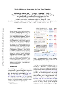 Medical Dialogue Generation via Dual Flow Modeling