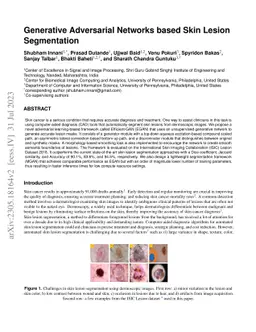 Generative Adversarial Networks based Skin Lesion Segmentation