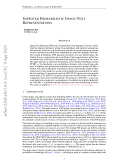 Improved Probabilistic Image-Text Representations