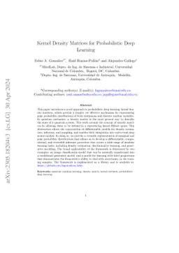 Kernel Density Matrices for Probabilistic Deep Learning