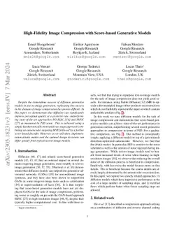 High-Fidelity Image Compression with Score-based Generative Models