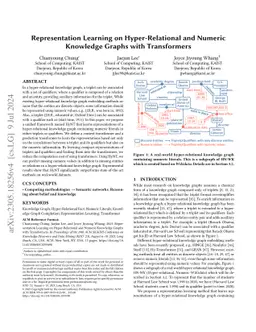 Representation Learning on Hyper-Relational and Numeric Knowledge Graphs
  with Transformers
