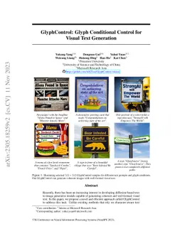 GlyphControl: Glyph Conditional Control for Visual Text Generation
