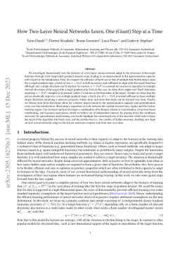 How Two-Layer Neural Networks Learn, One (Giant) Step at a Time